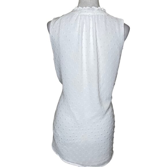 Gibson Look 2 piece Lavender White Respect the Ruffle Sleeveless Blouse XL - Picture 7 of 13